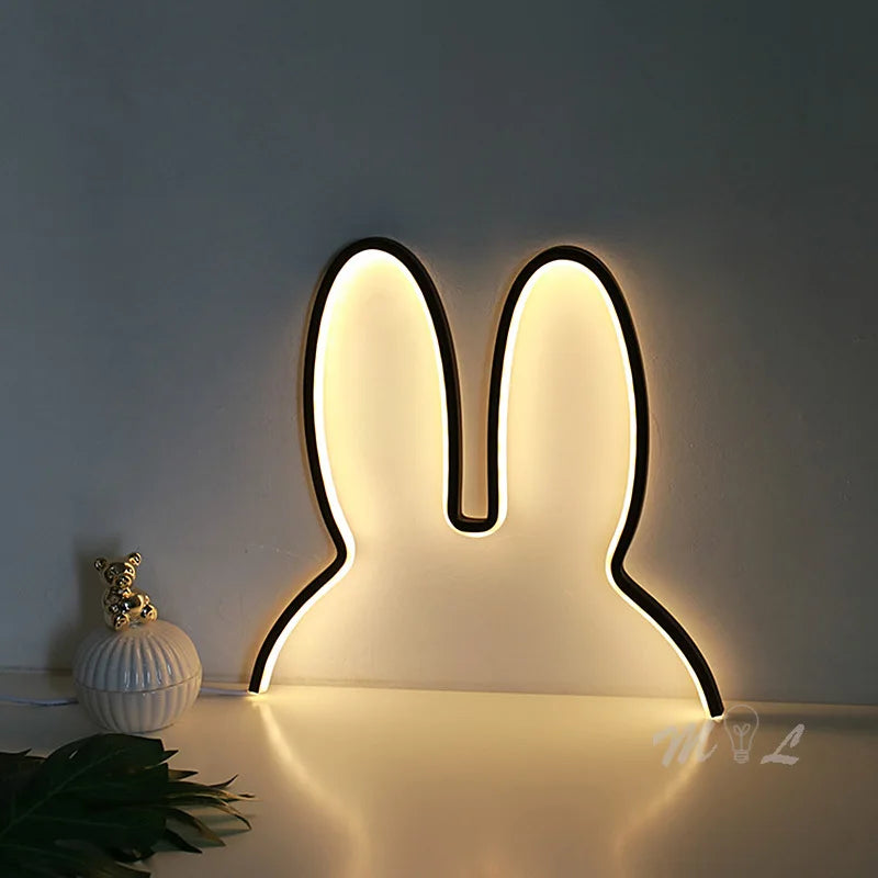 USB Wiederaufladbare Hasen-Nachtlampe mit Stimmungslicht - BunnyLight