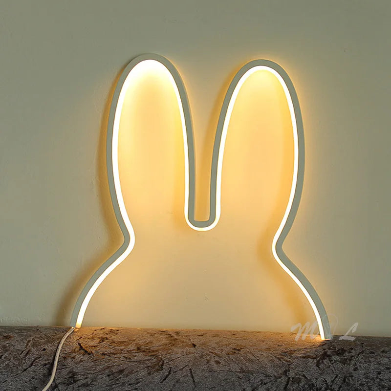 USB Wiederaufladbare Hasen-Nachtlampe mit Stimmungslicht - BunnyLight