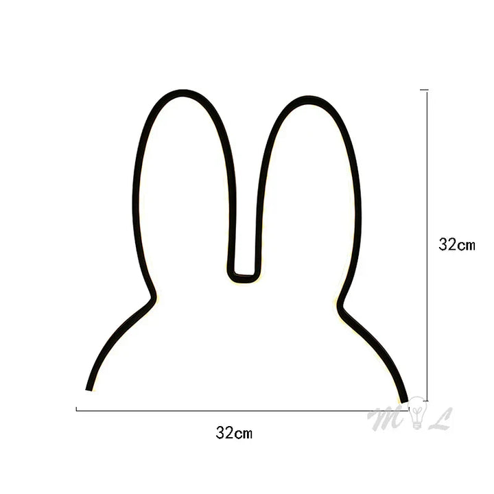 USB Wiederaufladbare Hasen-Nachtlampe mit Stimmungslicht - BunnyLight