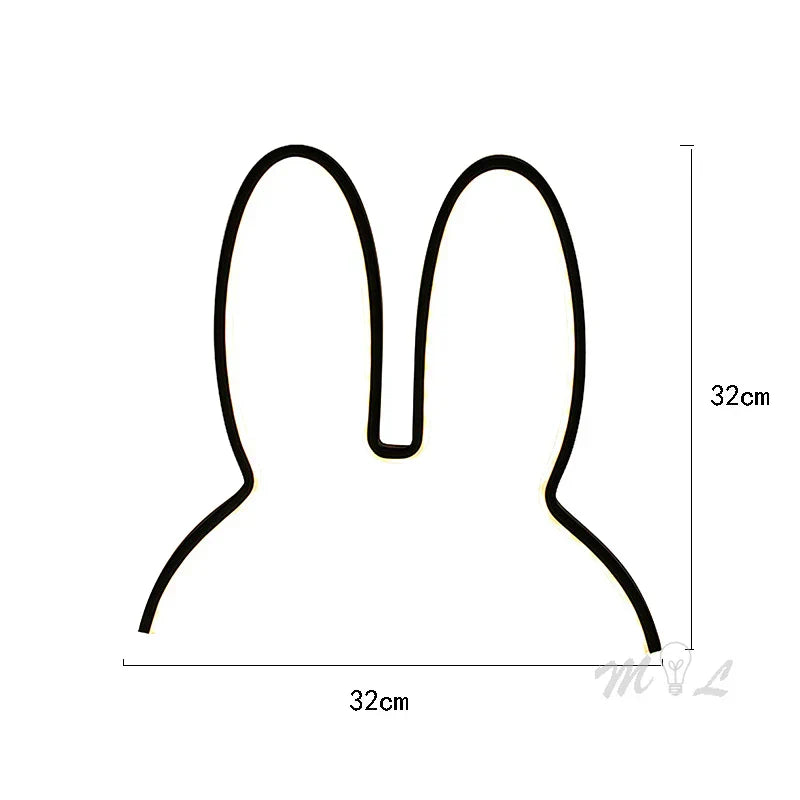 USB Wiederaufladbare Hasen-Nachtlampe mit Stimmungslicht - BunnyLight