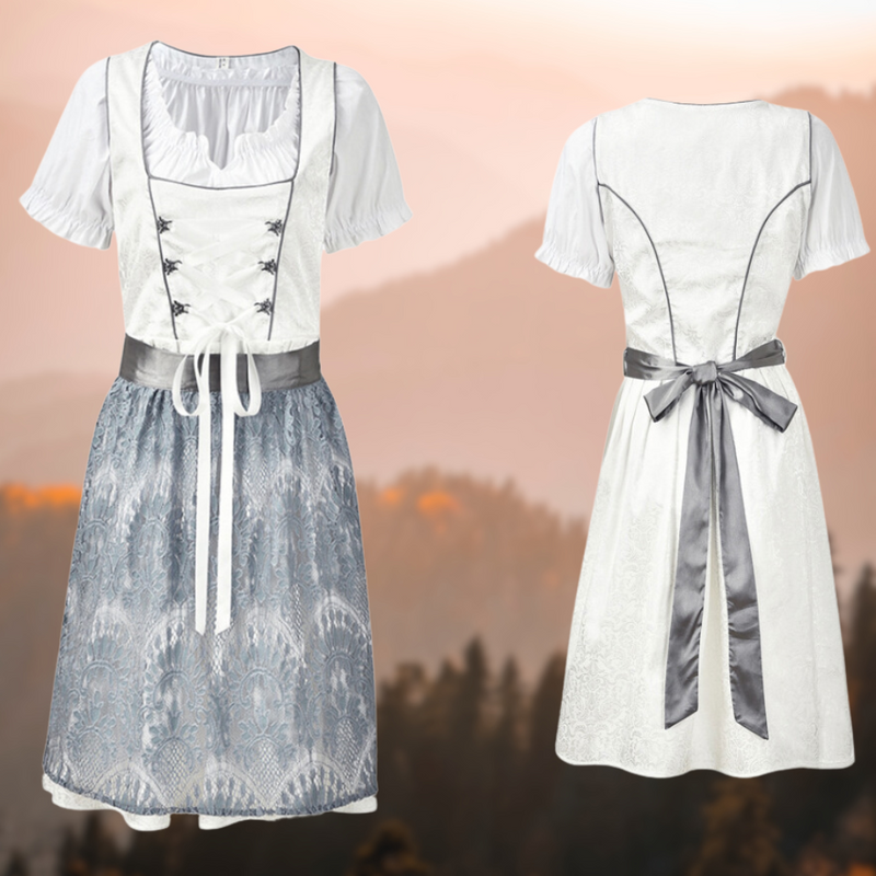 Exklusives traditionelles Damenkostüm mit Schürze und Bluse - EdelTrachten