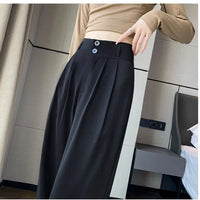 Zwarte Dames High Waist Palazzobroek – Elara