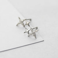 Stervormige Stud Oorbellen met Zirkonia - Lyra