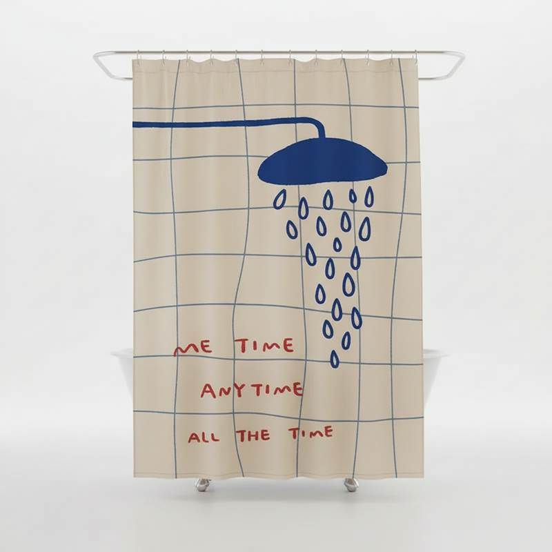 Koreanischer Stoff Duschvorhang - AquaGuardCurtain