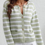Gestreifter Damen-Herbstcardigan – Leona