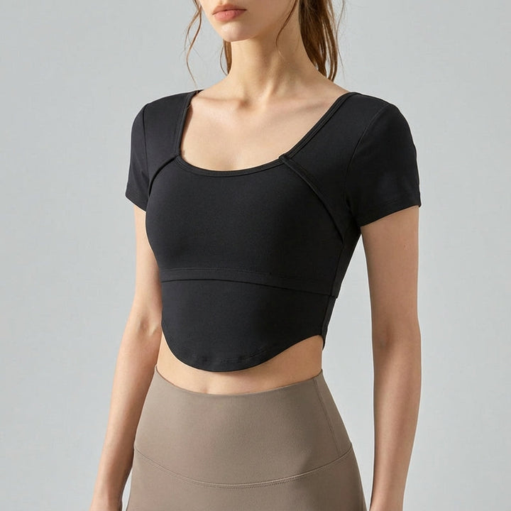 Kurzärmeliges Crop Top - Bella