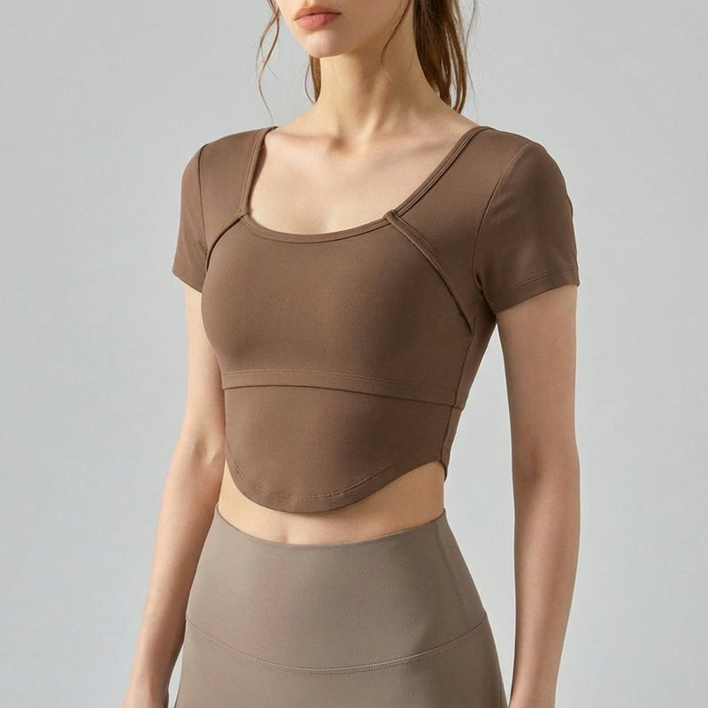 Kurzärmeliges Crop Top - Bella