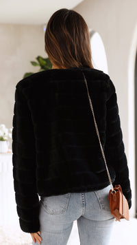 Luxuriöse Damen-Crop-Jacke - Veloura