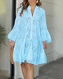 Bequemes Sommerkleid mit Kragen und V-Ausschnitt – Sarah