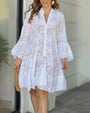 Bequemes Sommerkleid mit Kragen und V-Ausschnitt – Sarah
