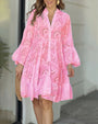 Bequemes Sommerkleid mit Kragen und V-Ausschnitt – Sarah