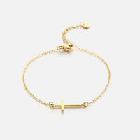 Vergulde kruisarmband