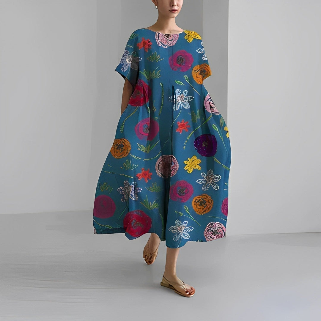 Boho-Blumen-Maxikleid - FloraChic