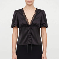 Lace Trim Blouse -  Beverly