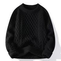 Langarm-Zopfmuster-Pullover - David
