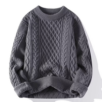 Langarm-Zopfmuster-Pullover - David