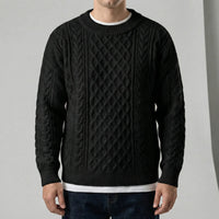 Langarm-Zopfmuster-Pullover - David