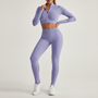 Langarm Crop Top Set - FitAura