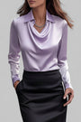 Langärmelige Drapée-Bluse - Ceylin