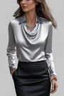 Langärmelige Drapée-Bluse - Ceylin