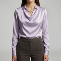 Langärmelige Drapée-Bluse - Ceylin