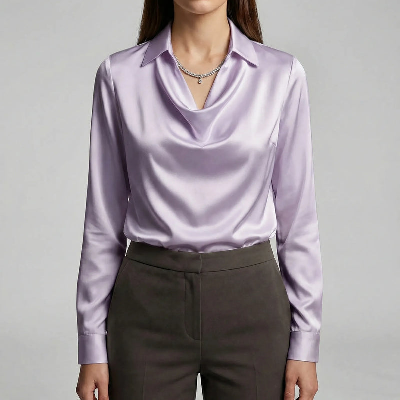 Langärmelige Drapée-Bluse - Ceylin