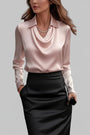 Langärmelige Drapée-Bluse - Ceylin