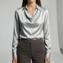 Langärmelige Drapée-Bluse - Ceylin