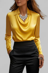 Langärmelige Drapée-Bluse - Ceylin