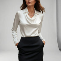 Langärmelige Drapée-Bluse - Ceylin