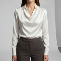 Langärmelige Drapée-Bluse - Ceylin