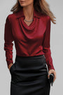 Langärmelige Drapée-Bluse - Ceylin