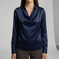 Langärmelige Drapée-Bluse - Ceylin
