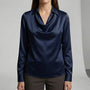 Langärmelige Drapée-Bluse - Ceylin