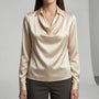 Langärmelige Drapée-Bluse - Ceylin