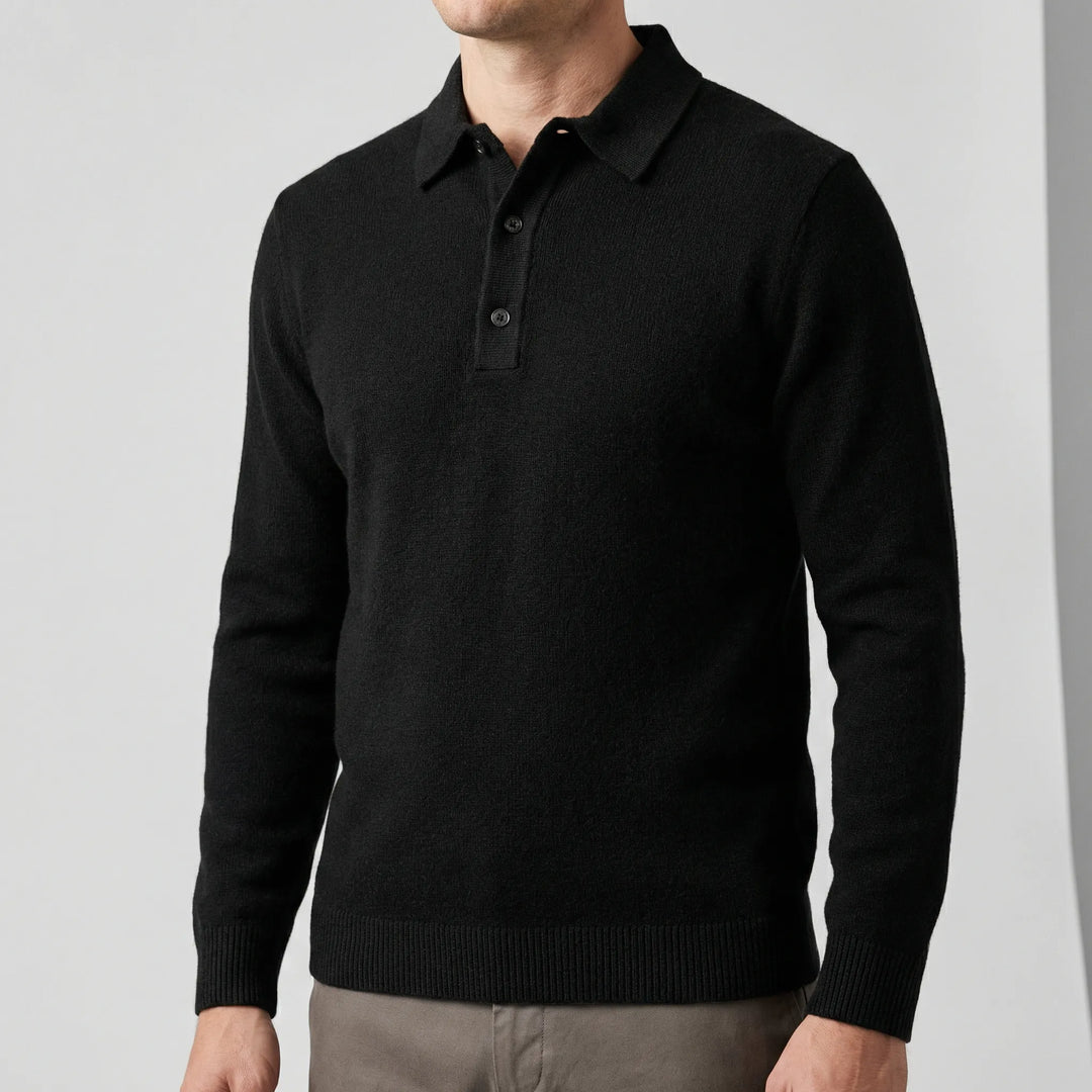 Langärmeliger Polo-Pullover - Tiago
