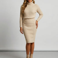Langärmeliges Midi-Winterkleid - Viktoria