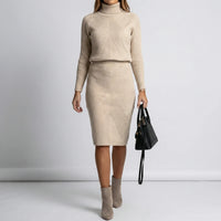 Langärmeliges Midi-Winterkleid - Viktoria