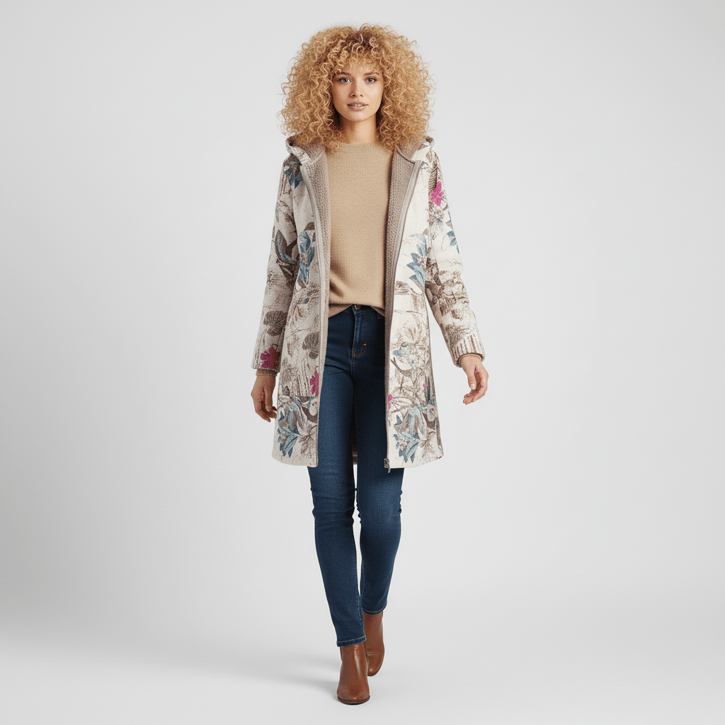 Lange Taillierte Kapuzenjacke - Philine