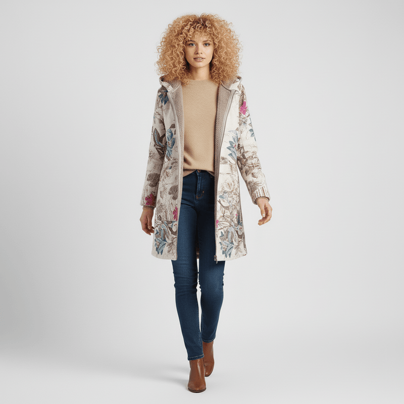 Lange Taillierte Kapuzenjacke - Philine