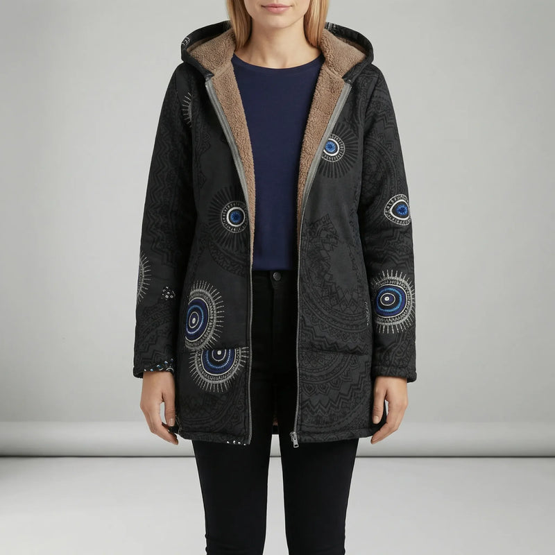 Lange Taillierte Kapuzenjacke - Philine