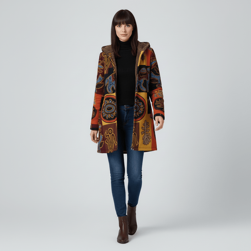 Lange Taillierte Kapuzenjacke - Philine