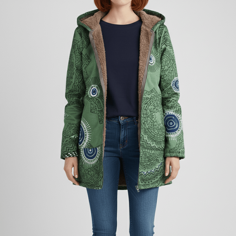 Lange Taillierte Kapuzenjacke - Philine