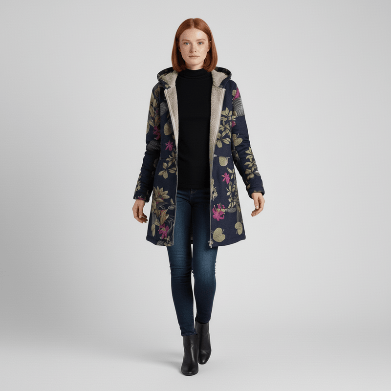Lange Taillierte Kapuzenjacke - Philine