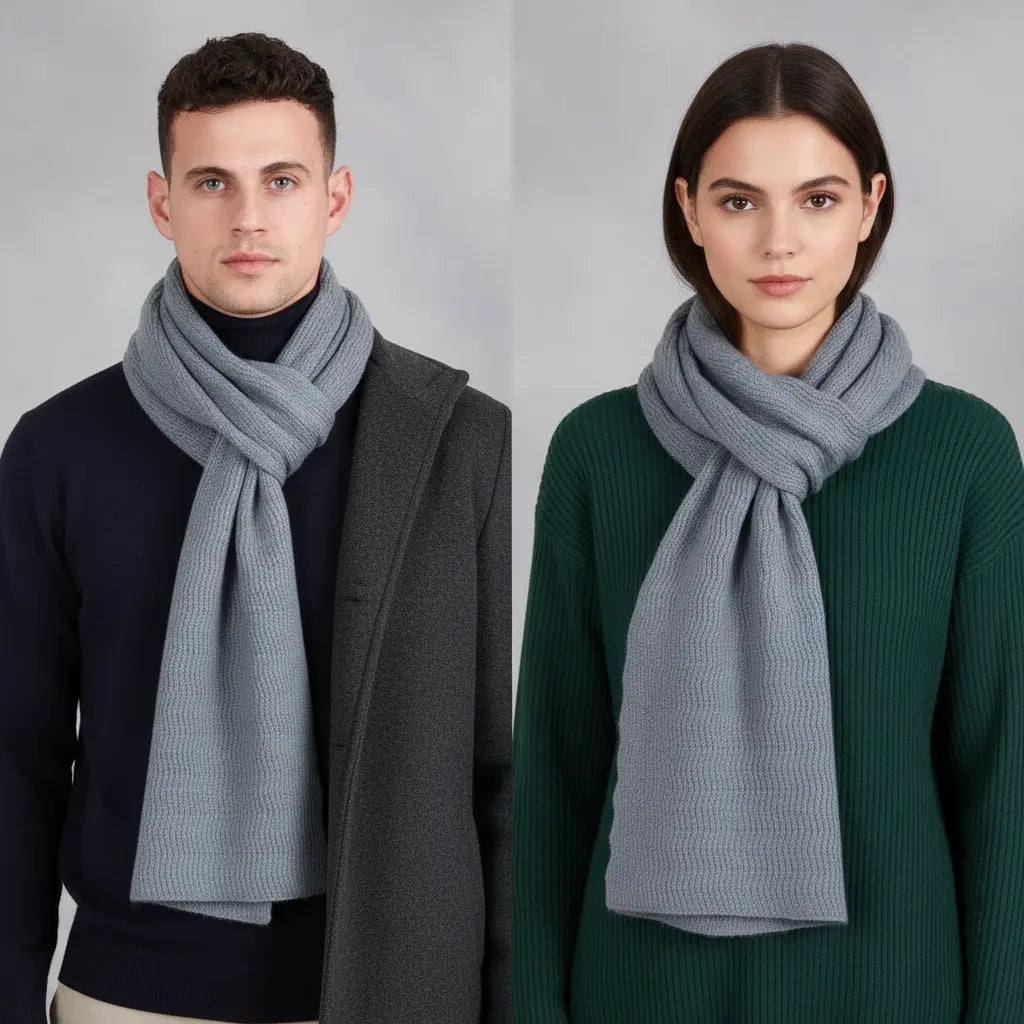 Langer gestrickter Unisex-Schal - CashmiLux