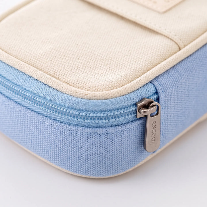 Large Capacity Double Layer Stationery Pouch - Deskari