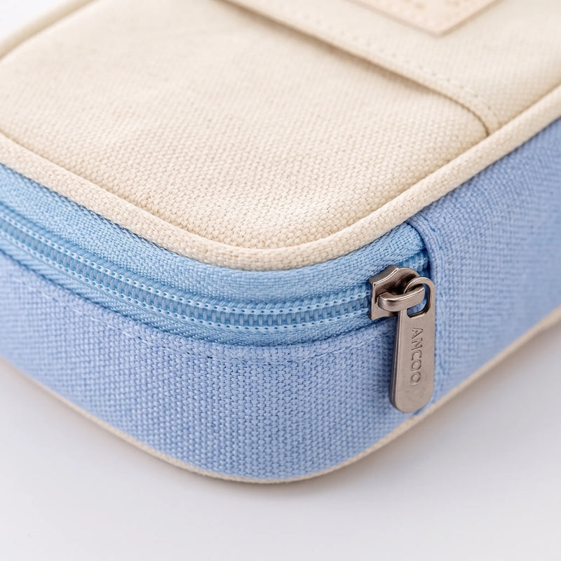Large Capacity Double Layer Stationery Pouch - Deskari
