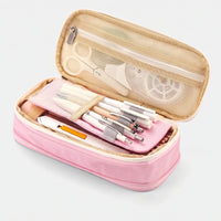 Large Capacity Double Layer Stationery Pouch - Deskari