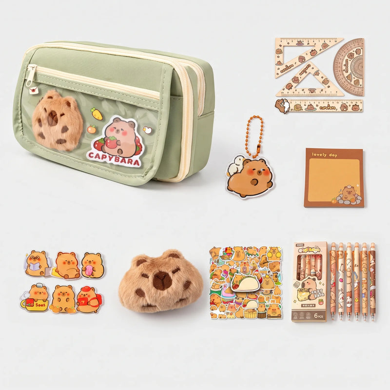 Large Capacity Multi-Compartment Stationery Pouch - Pouchio