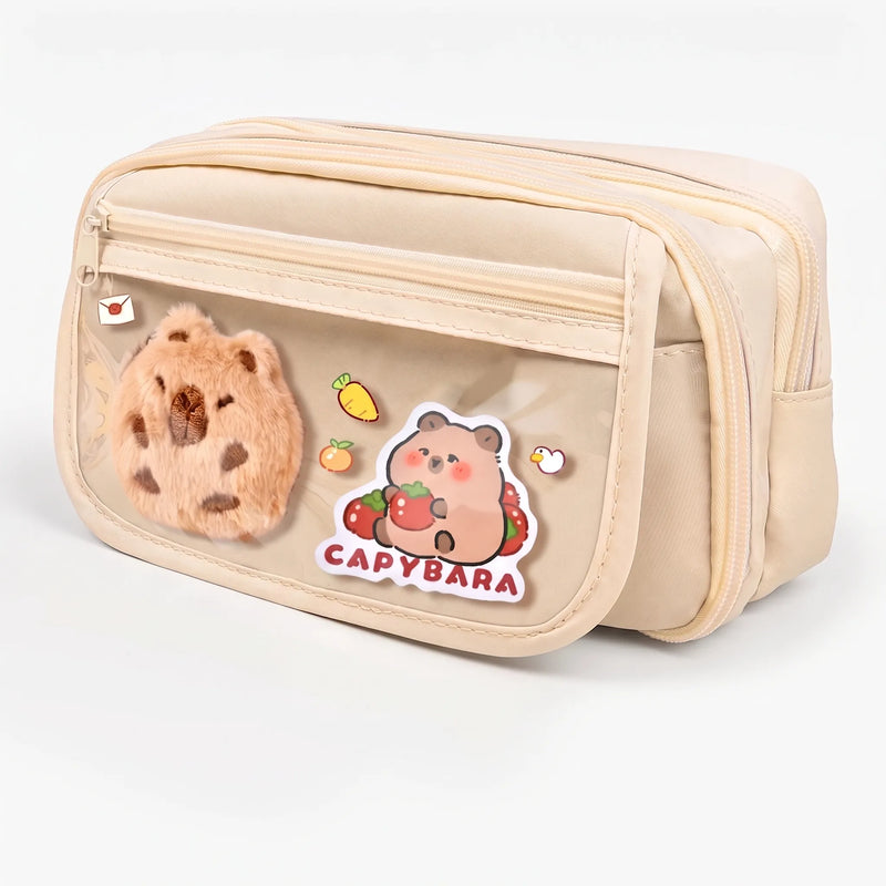 Large Capacity Multi-Compartment Stationery Pouch - Pouchio
